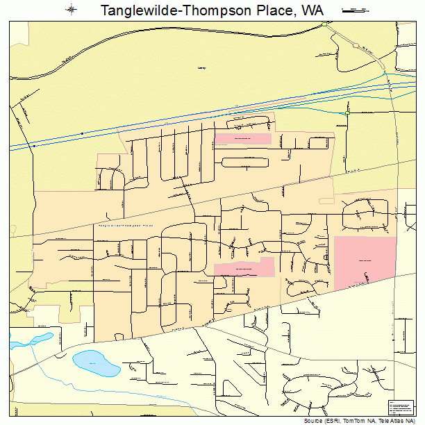 Tanglewilde-Thompson Place, WA street map