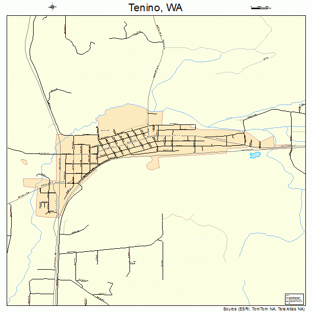 Tenino, WA street map