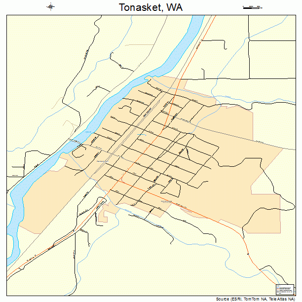 Tonasket, WA street map