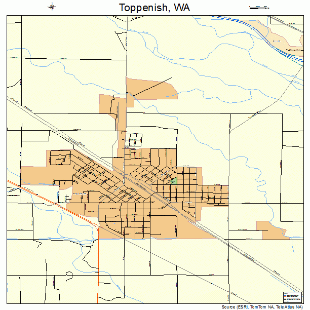 Toppenish, WA street map