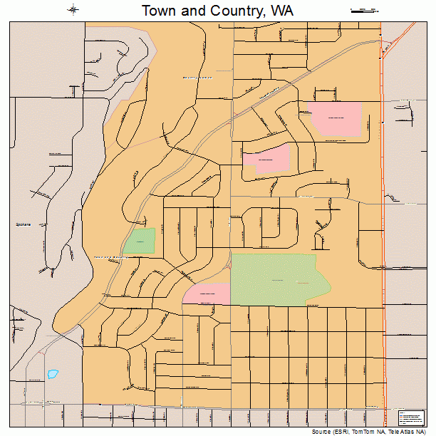 Town and Country, WA street map
