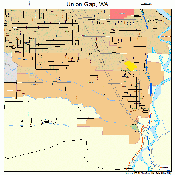 Union Gap, WA street map