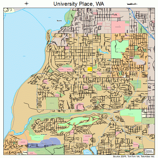 University Place, WA street map
