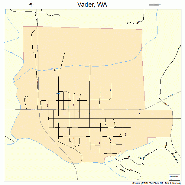 Vader, WA street map