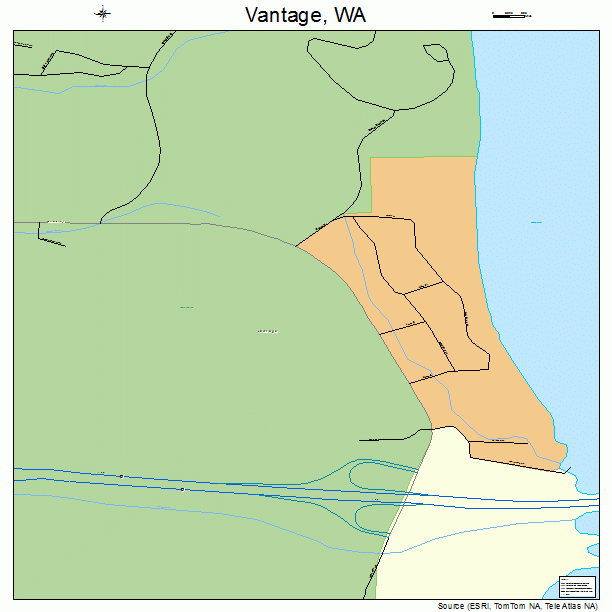 Vantage, WA street map