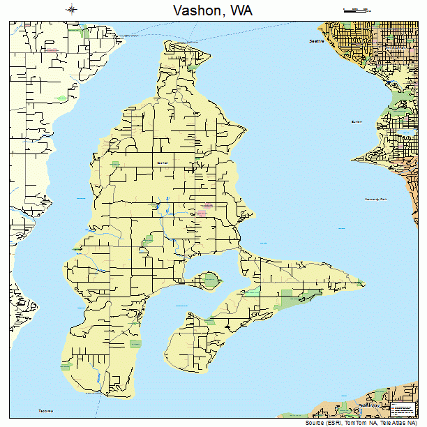 Vashon, WA street map