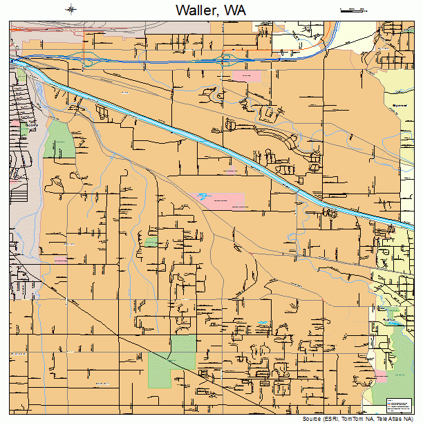 Waller, WA street map