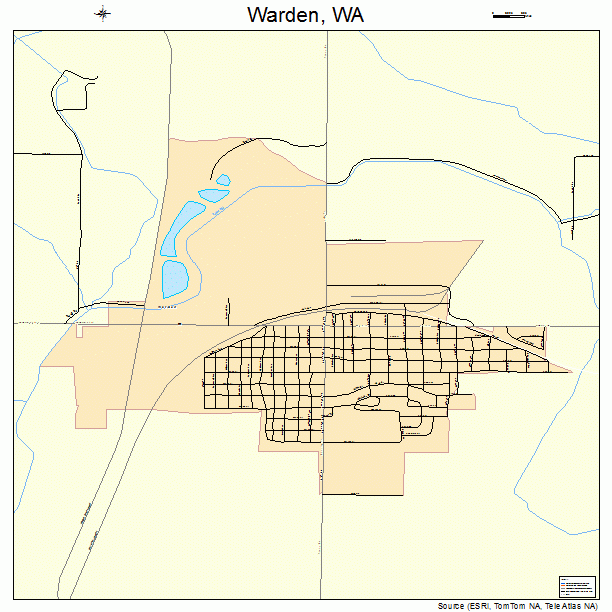 Warden, WA street map