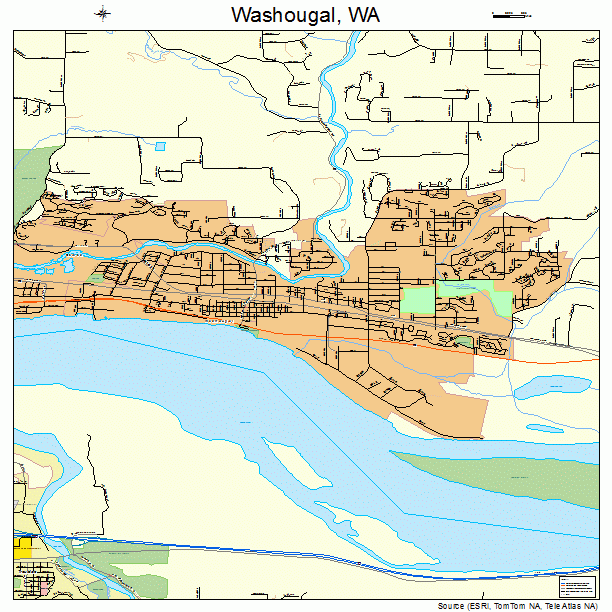 Washougal, WA street map