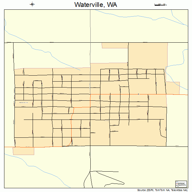 Waterville, WA street map