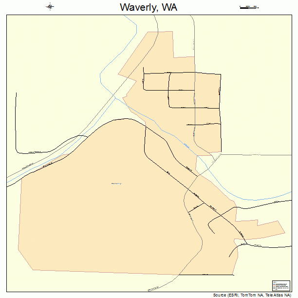 Waverly, WA street map