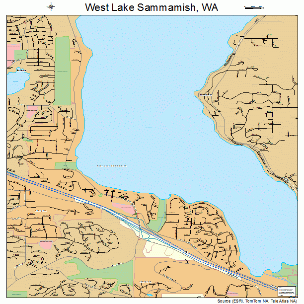 West Lake Sammamish, WA street map