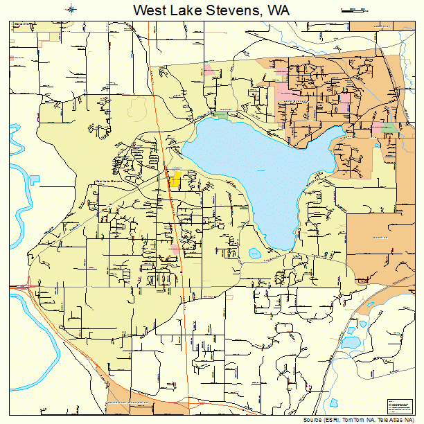 West Lake Stevens Washington Street Map 5377542