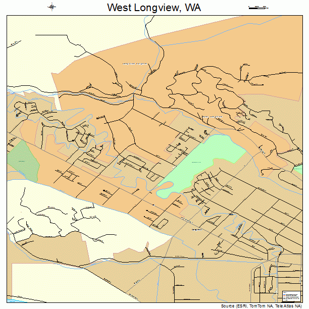 West Longview, WA street map