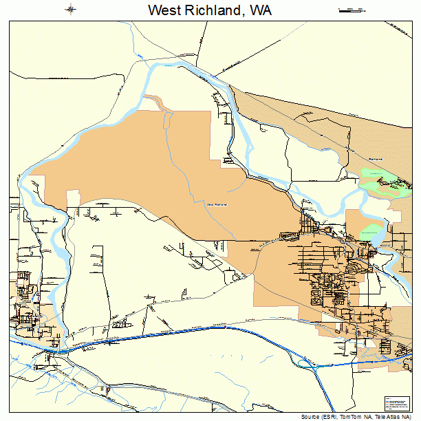 West Richland, WA street map