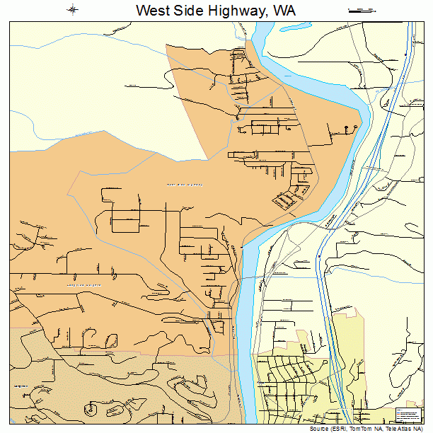 West Side Highway, WA street map