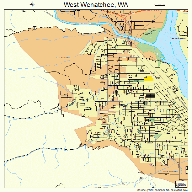 West Wenatchee, WA street map