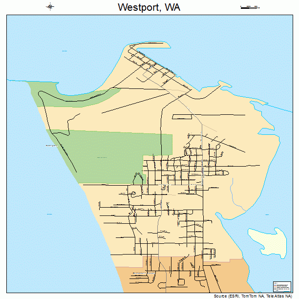 Westport, WA street map