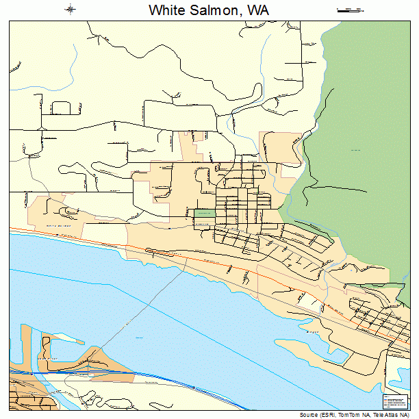 White Salmon, WA street map