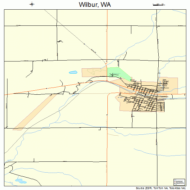Wilbur, WA street map