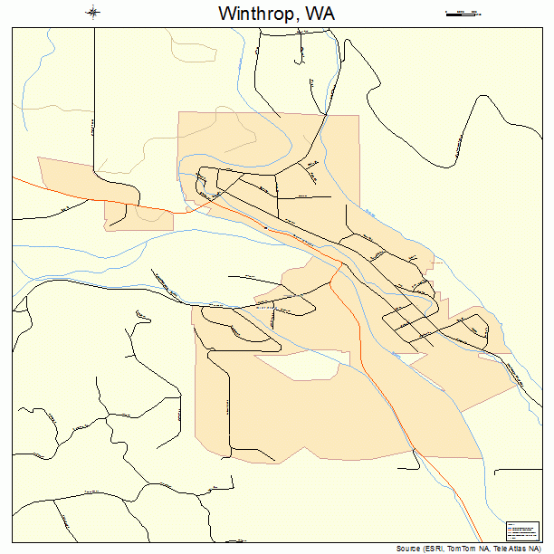 Winthrop, WA street map