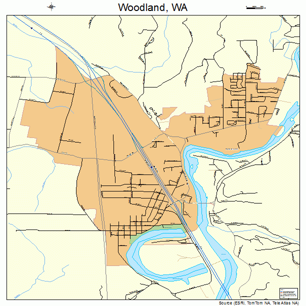 Woodland, WA street map