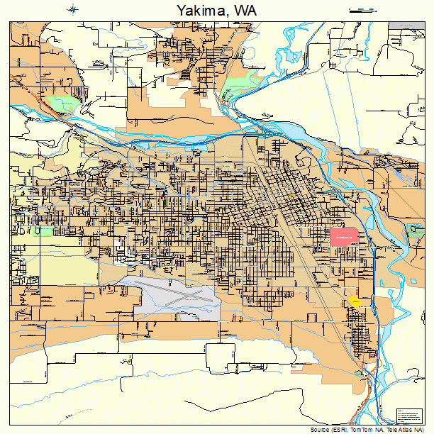 Yakima, WA street map
