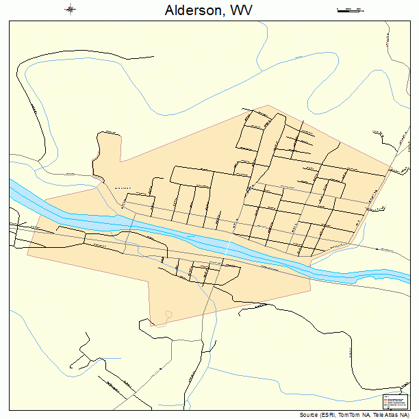 Alderson, WV street map
