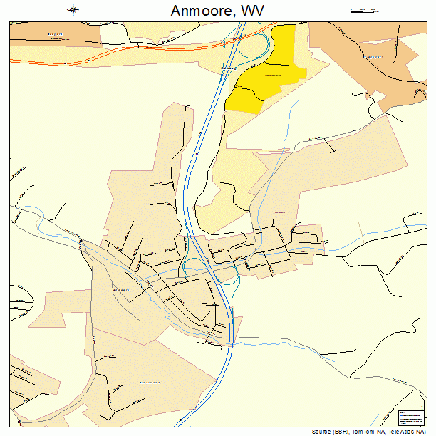 Anmoore, WV street map