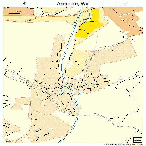 Anmoore West Virginia Street Map 5401900