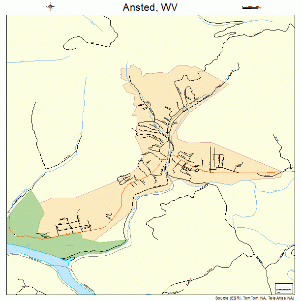 Ansted, WV street map