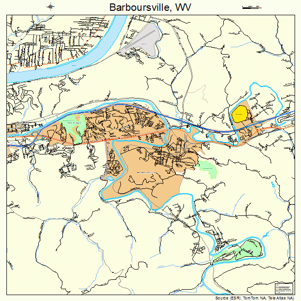 Barboursville, WV street map