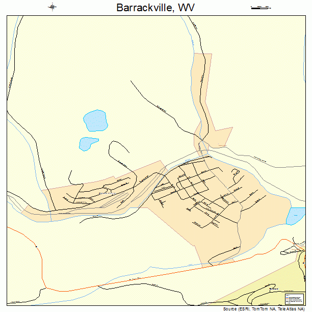 Barrackville, WV street map