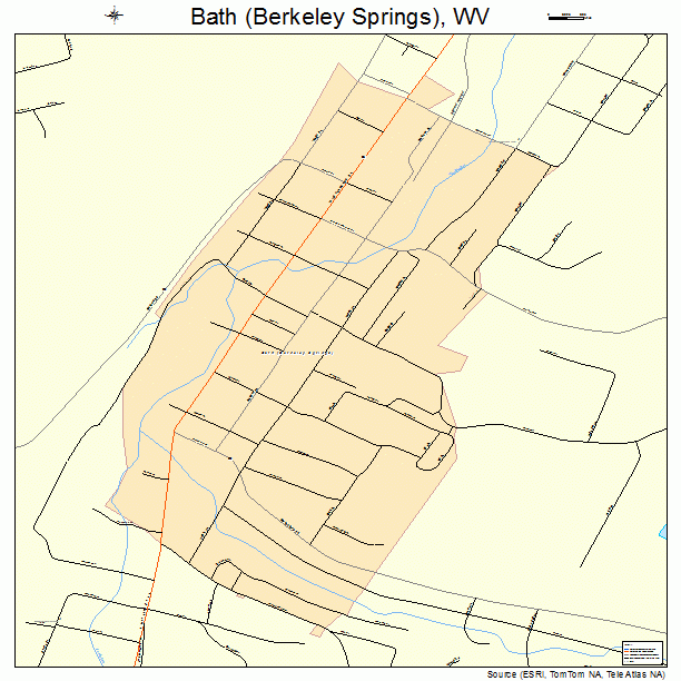 Bath (Berkeley Springs), WV street map