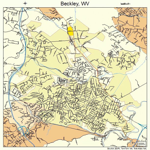 Beckley, WV street map