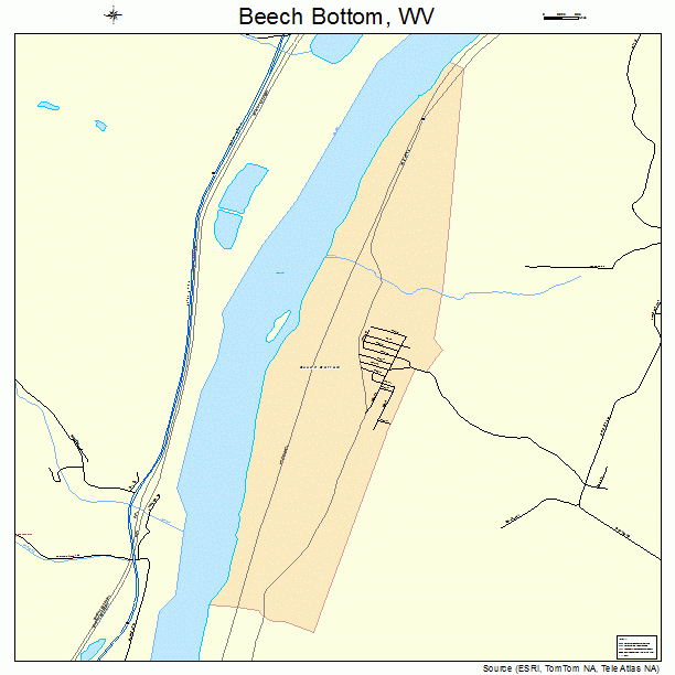 Beech Bottom, WV street map