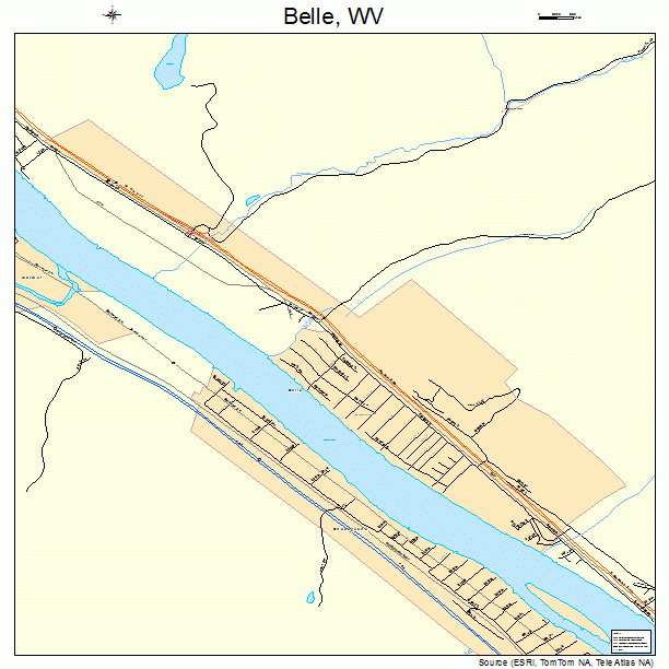 Belle, WV street map