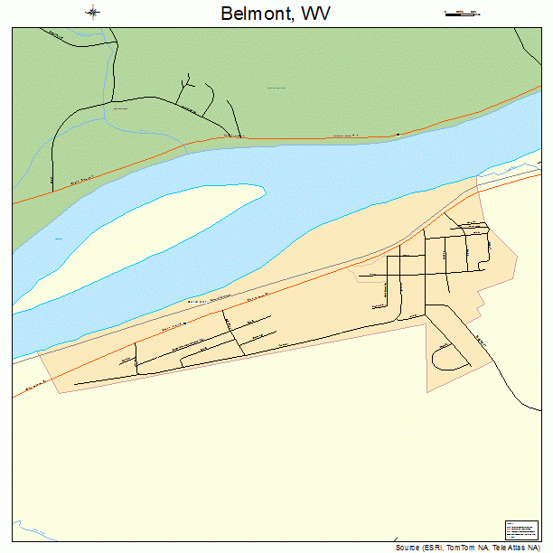 Belmont, WV street map