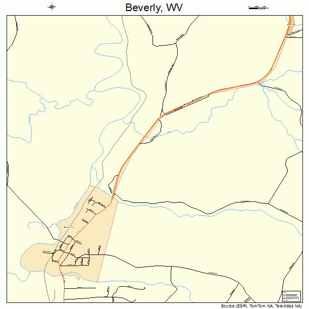 Beverly, WV street map