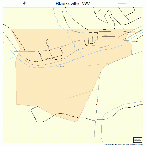 Blacksville, WV street map