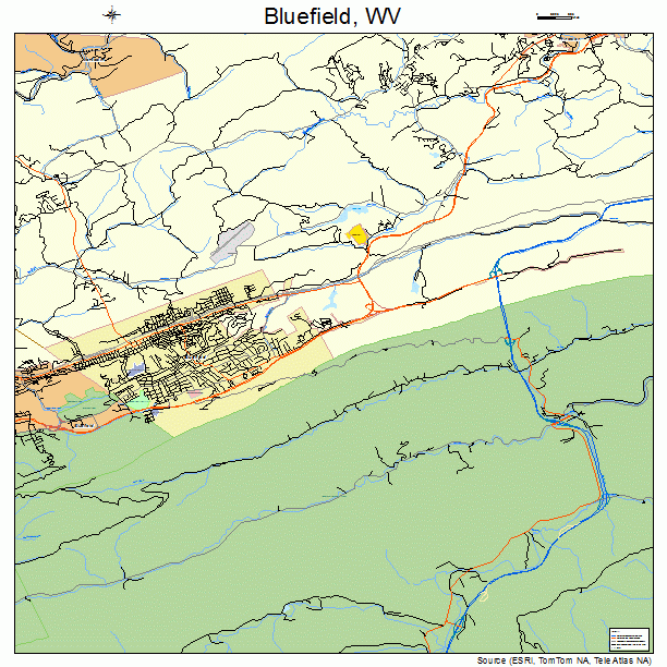 Bluefield, WV street map