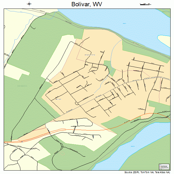 Bolivar, WV street map