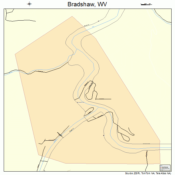 Bradshaw, WV street map