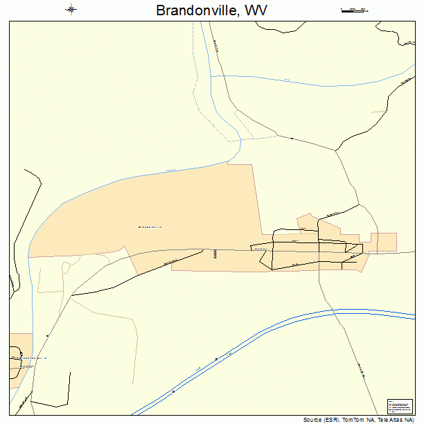 Brandonville, WV street map