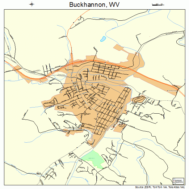 Buckhannon, WV street map