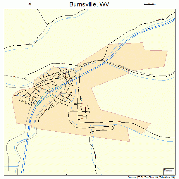 Burnsville, WV street map