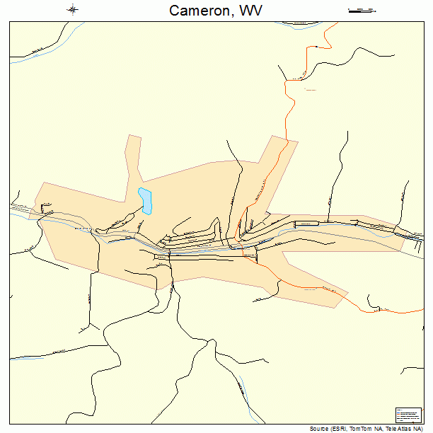 Cameron, WV street map