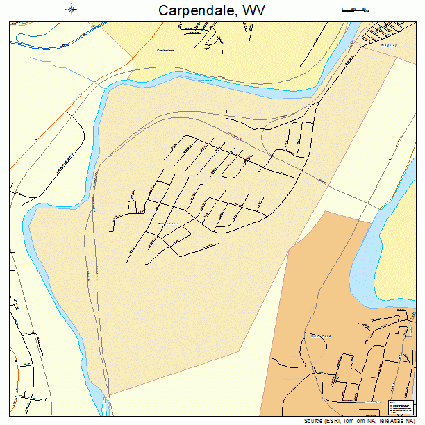 Carpendale, WV street map