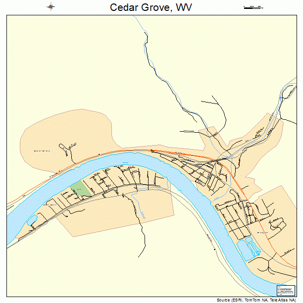 Cedar Grove, WV street map