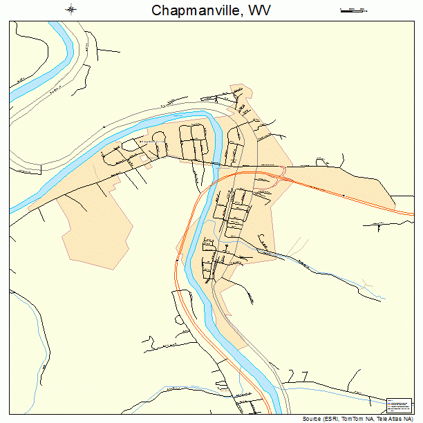 Chapmanville, WV street map